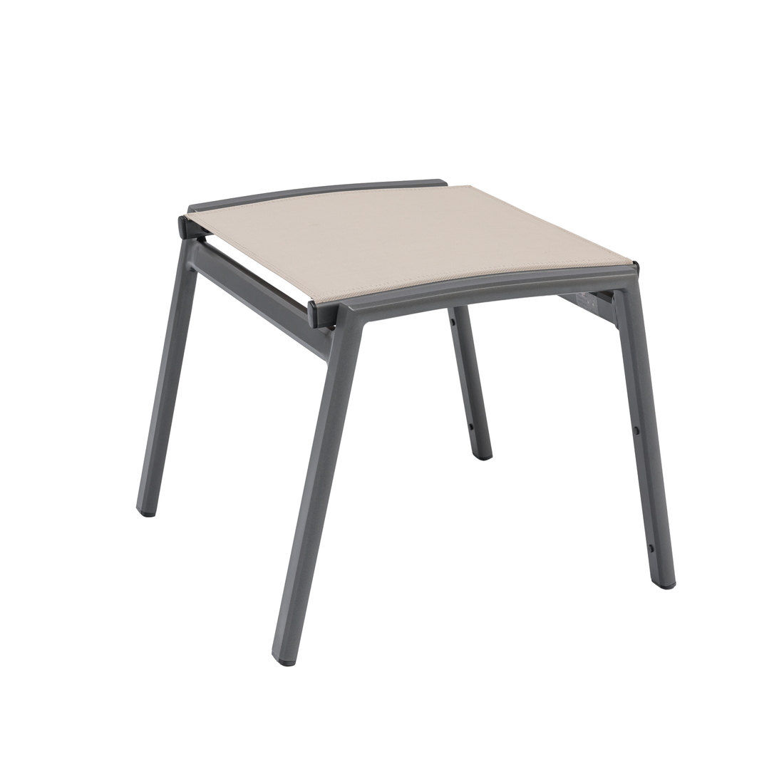 Aluminium / Sling-Textilen Hocker Avantage Mocca in anthrazit