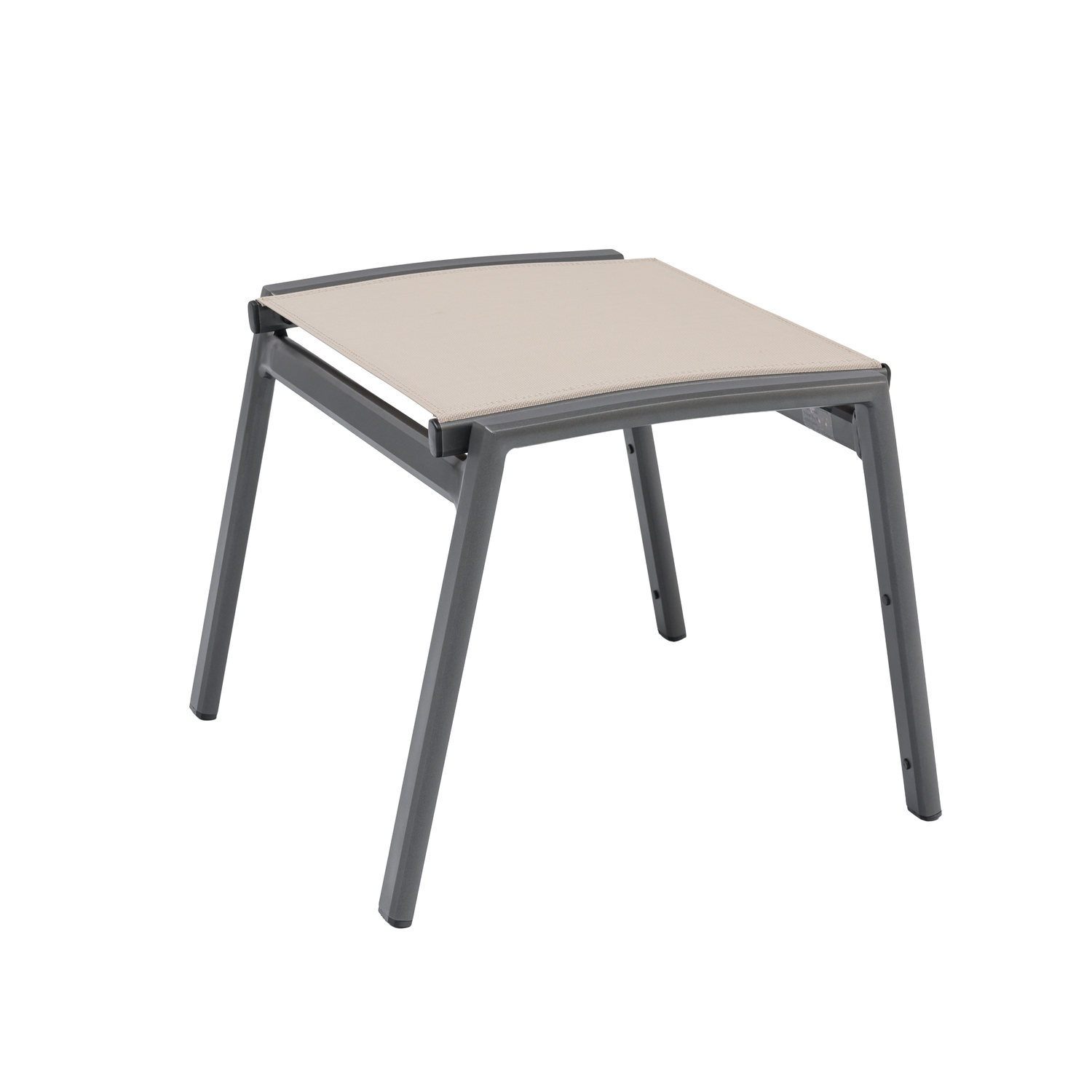 Aluminium / Sling-Textilen Hocker Avantage Mocca in anthrazit