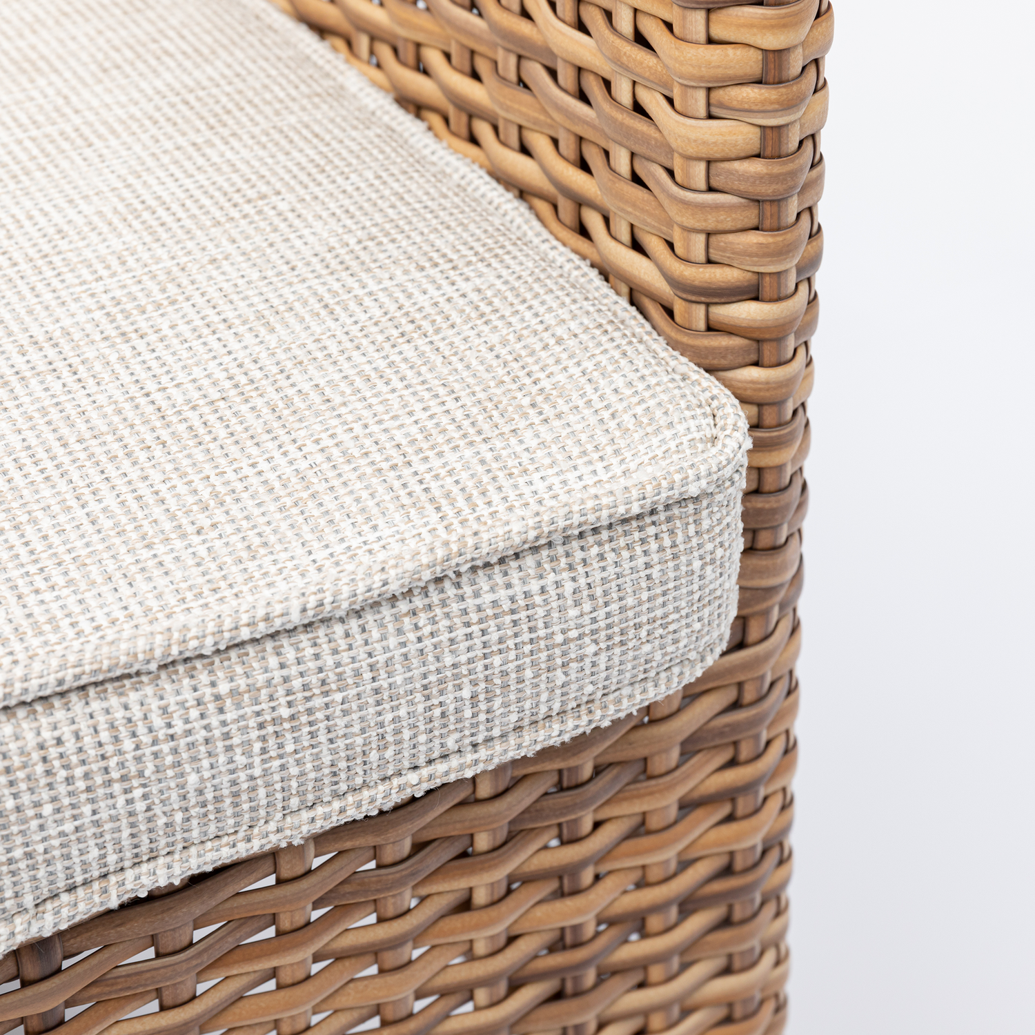 Aluminium / Polyrattan Dining Sessel Iguana extra breit und hoch