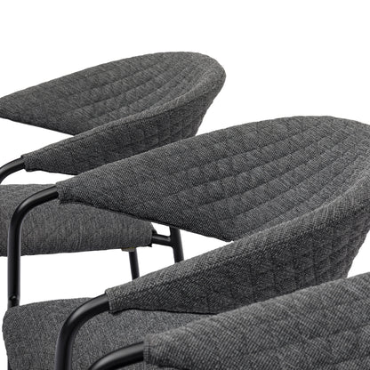 LUXUS! Set PURO – 365 Tage draußen leben - 6 x Puro Stapelsessel in Onyx &amp; 1 x Puro Tisch