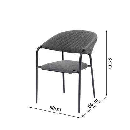 Aluminium Outdoor Dining Stapelsessel Puro / VELUVÉ by LIKA-TEX® Onyx 100% wetterfest