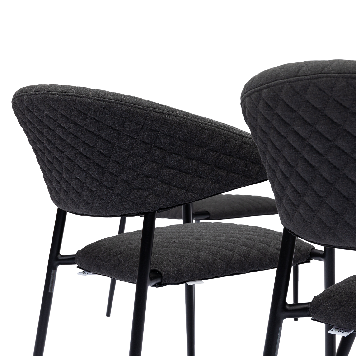 Aluminium Outdoor Dining Stapelsessel Puro / VELUVÉ by LIKA-TEX® Onyx