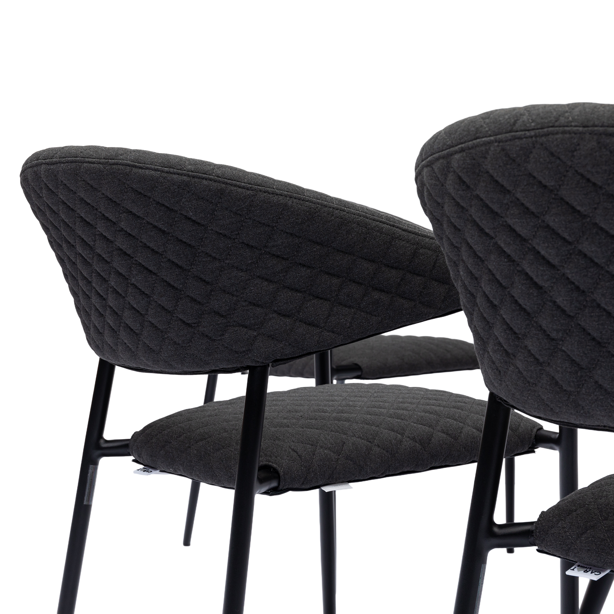 Aluminium Outdoor Dining Stapelsessel Puro / VELUVÉ by LIKA-TEX® Onyx