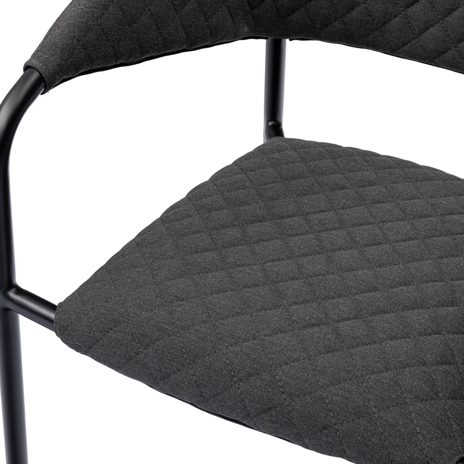 Aluminium Outdoor Dining Stapelsessel Puro / VELUVÉ by LIKA-TEX® Onyx