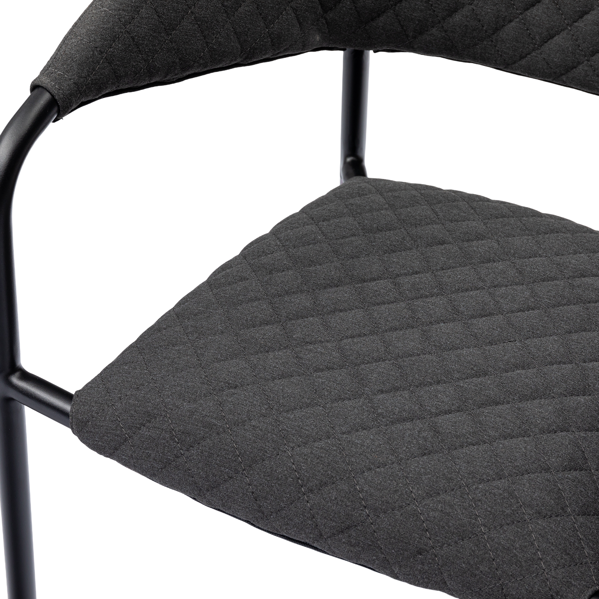 Aluminium Outdoor Dining Stapelsessel Puro / VELUVÉ by LIKA-TEX® Onyx