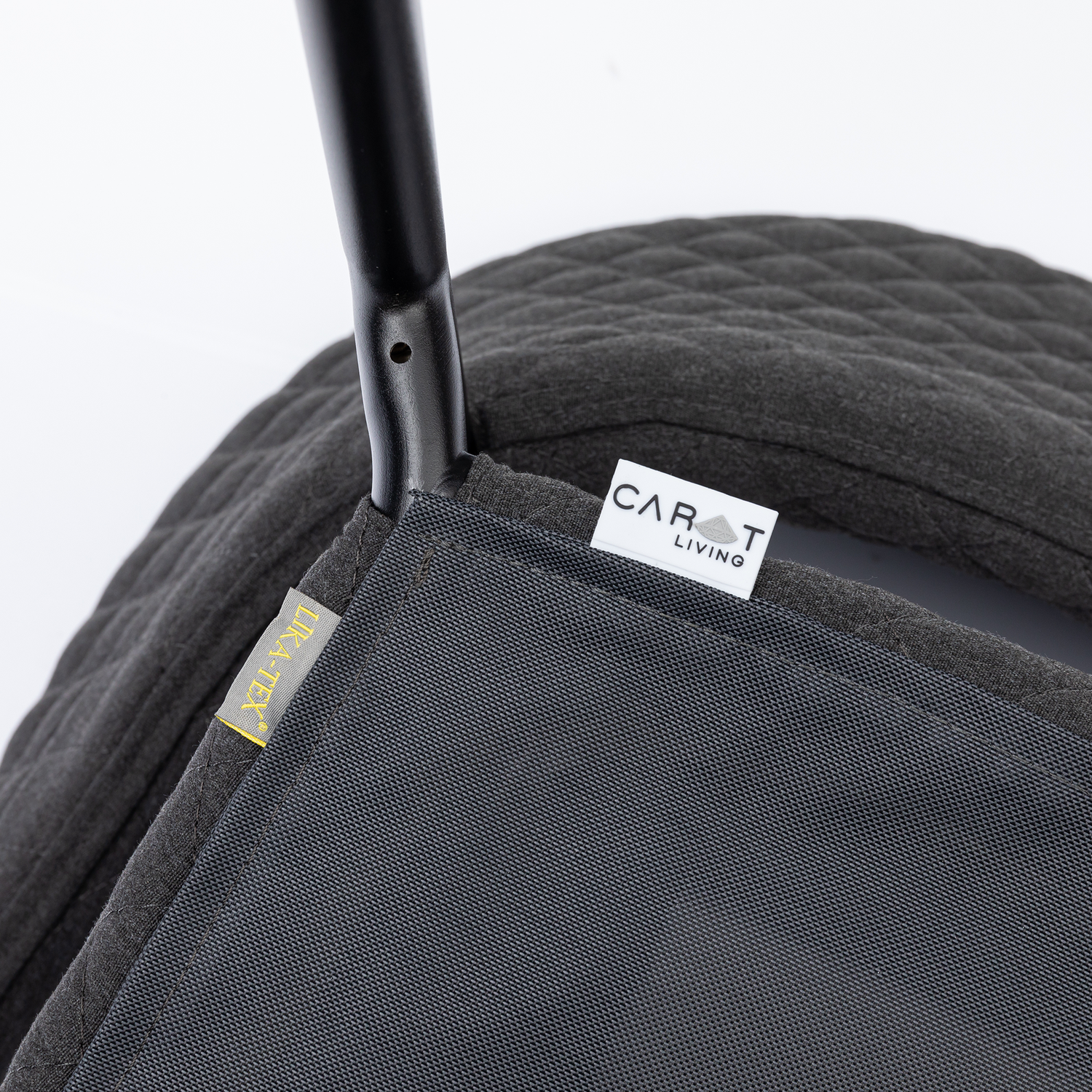 Aluminium Outdoor Dining Stapelsessel Puro / VELUVÉ by LIKA-TEX® Onyx