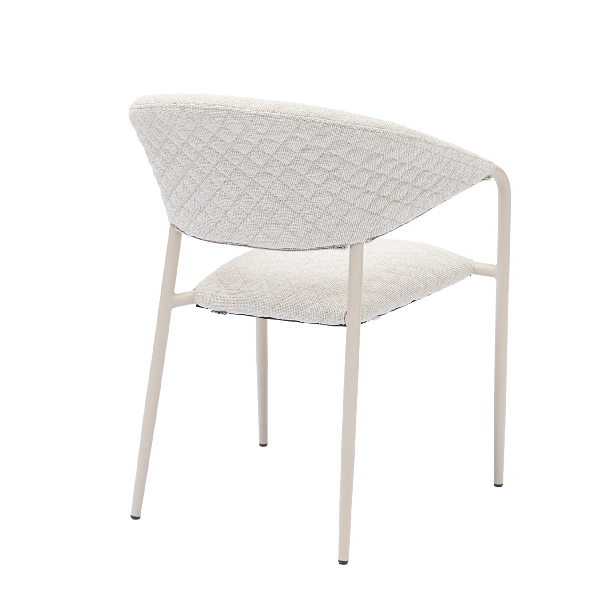 LUXUS! Dining Set PURO – 365 Tage draußen leben - 6 x Puro Stapelsessel in PEARL &amp; 1 x Puro Tisch