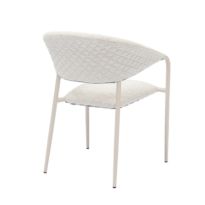 LUXUS! Dining Set PURO – 365 Tage draußen leben - 6 x Puro Stapelsessel in PEARL &amp; 1 x Puro Tisch