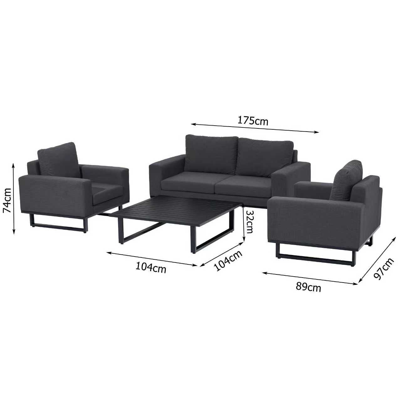 SAVA DESIGN LOUNGE! 100% wetterfest mit LIKA-TEX® Bezug anthrazit