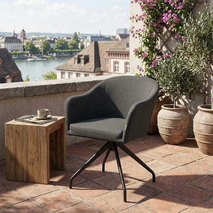Outdoor Drehsessel Nixon LIKA-TEX® Bezug 100% wetterfest lava (anthrazit)