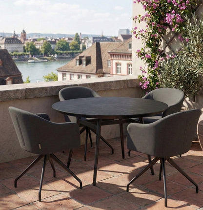 Outdoor Drehsessel Nixon LIKA-TEX® Bezug 100% wetterfest lava (anthrazit)