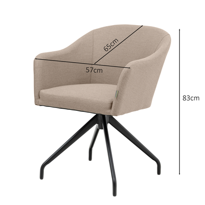 7-teiliges Dining Set NIXON Sand / PURO – 365 Tage draußen genießen 100% wetterfest LIKA-TEX® Bezug