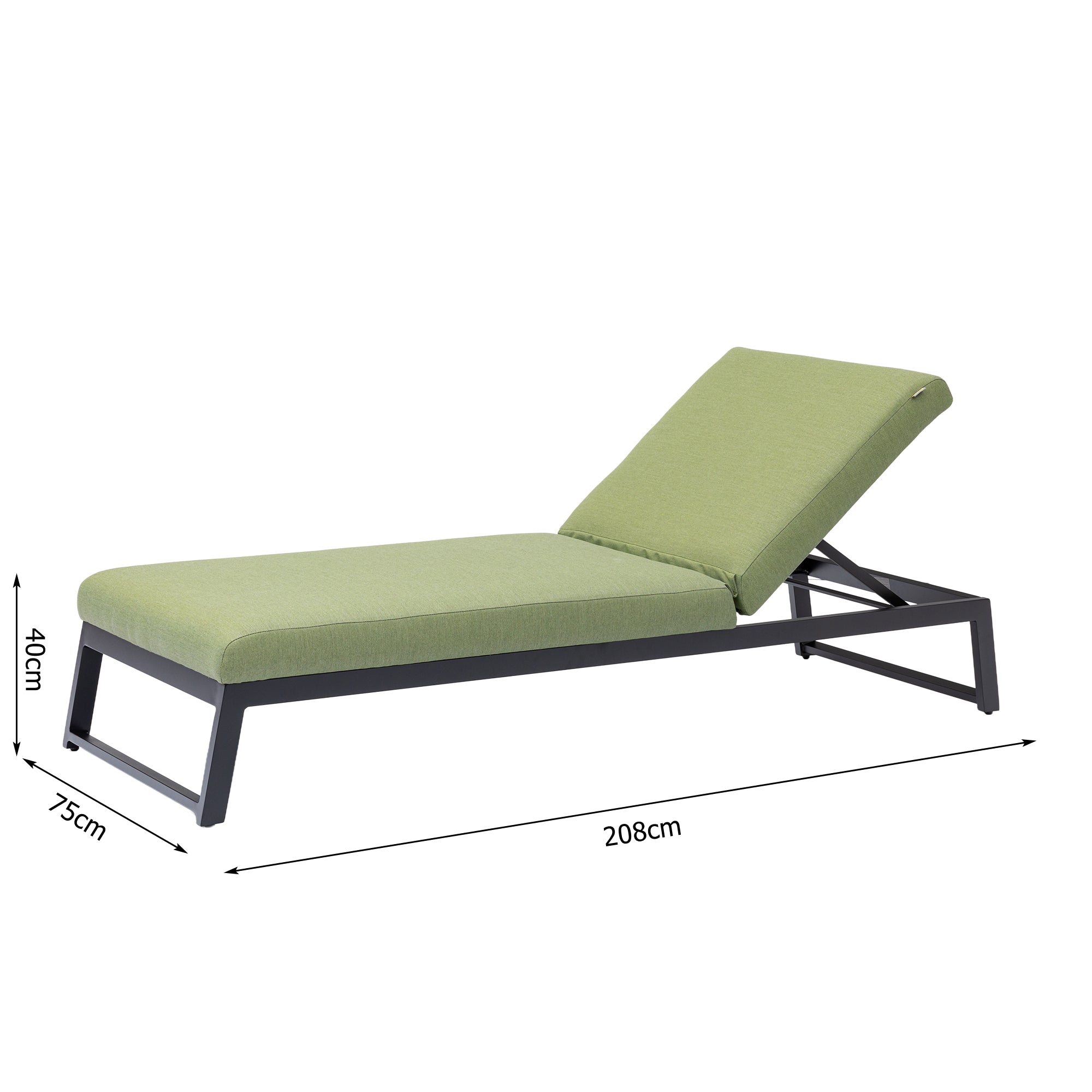 AUS DER AUSSTELLUNG ☀️ Outdoor Sonnenliege Heritage 100% wetterfest LIKA-TEX® Bezug in olive (grün) Wetterfest