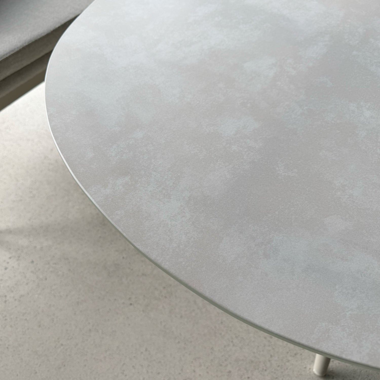 Aluminium Ovaler Esstisch Puro - 230x107cm Dekorglas in pearl/ nature