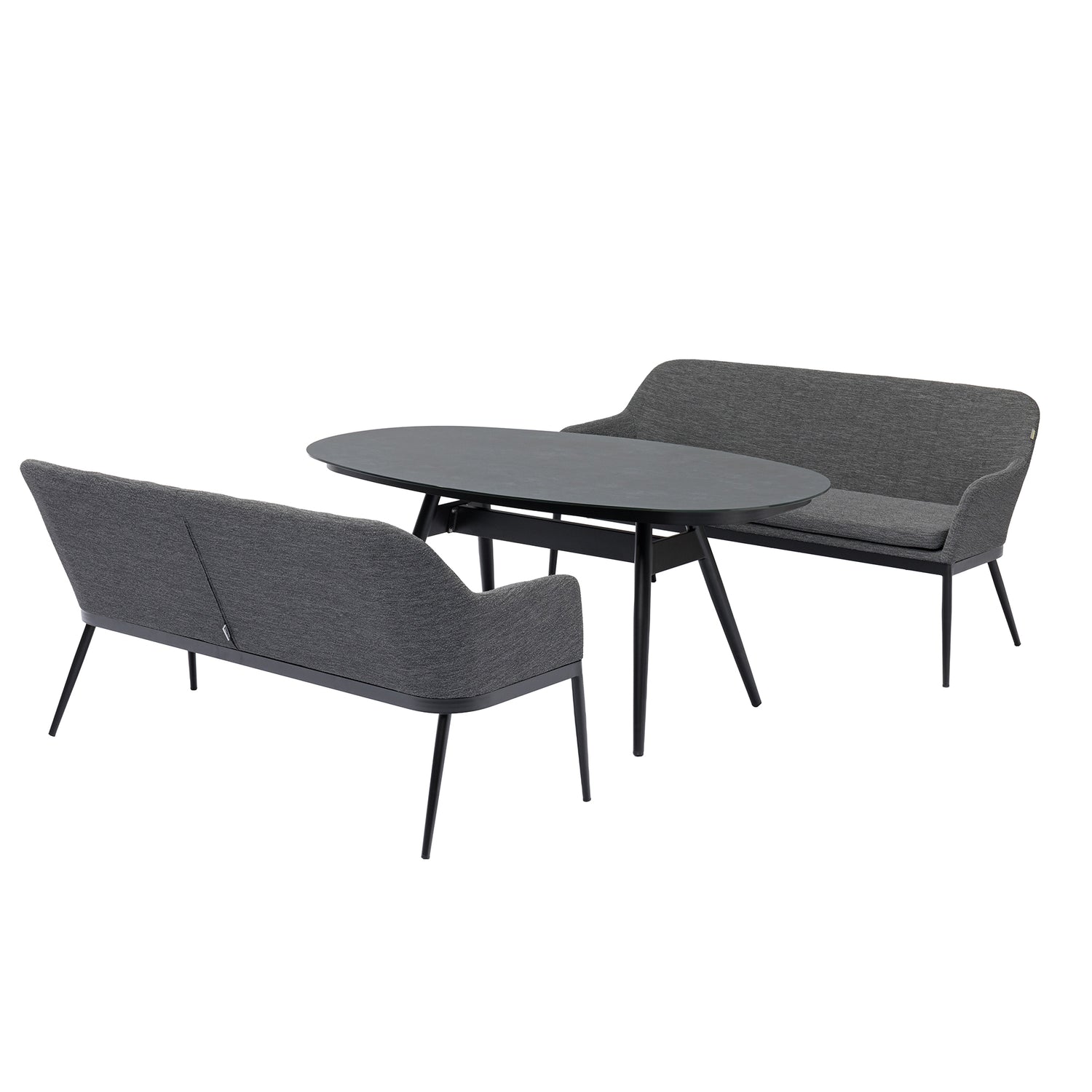 Exklusive Flair! Das Outdoor Dining Set EVARA VELUVÉ / LIKA-TEX® - 100% wetterfest