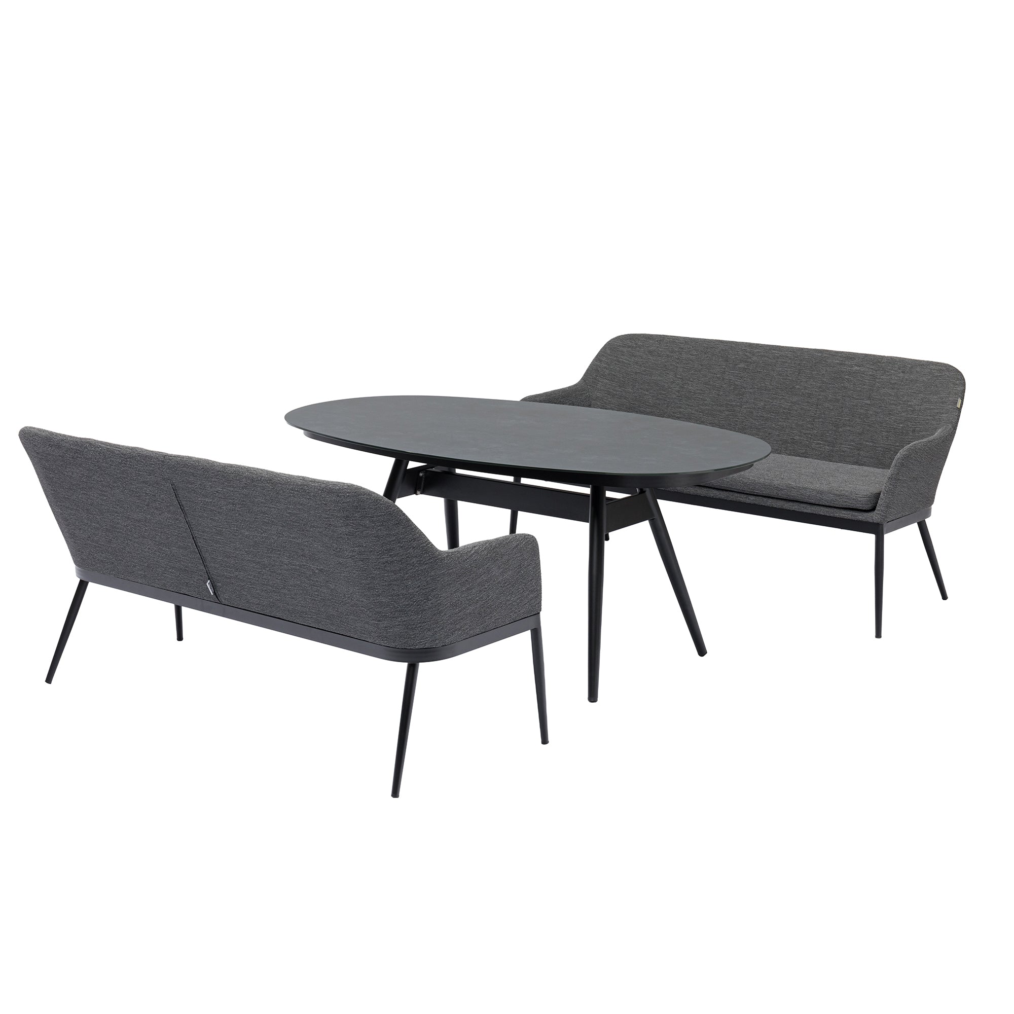 Exklusive Flair! Das Outdoor Dining Set EVARA VELUVÉ / LIKA-TEX® - 100% wetterfest