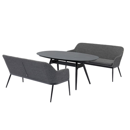 Exklusive Flair! Das Outdoor Dining Set EVARA VELUVÉ / LIKA-TEX® - 100% wetterfest