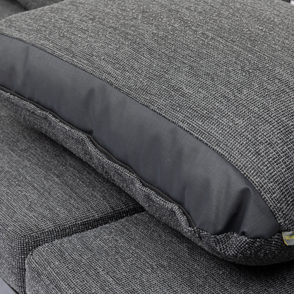 Alu Dining Lounge Set Kaprun 3in1 Funktion mit 100% wetterfestem VELUVÉ LIKA-TEX® Bezug onyx