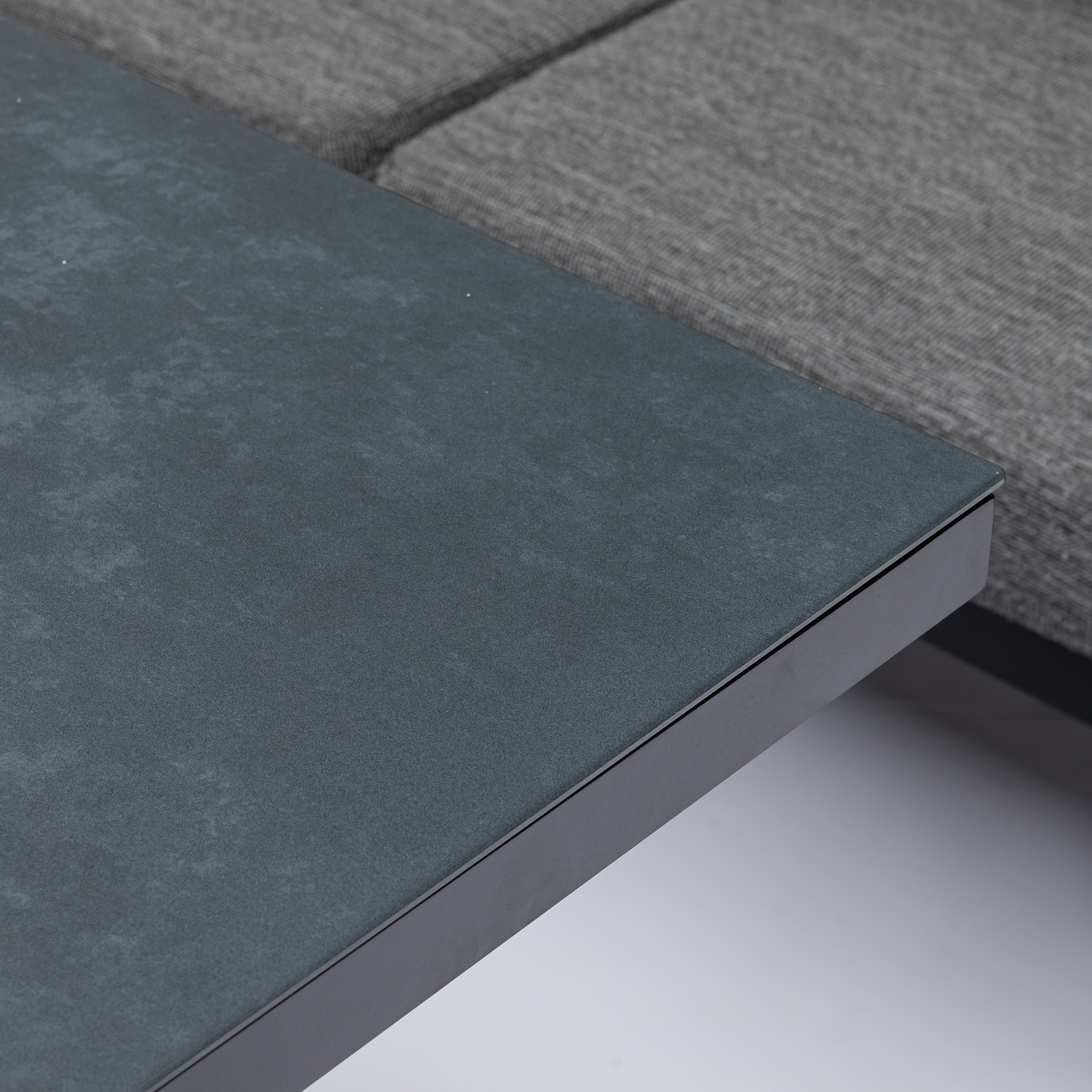 Alu Dining Lounge Set Kaprun 3in1 Funktion mit 100% wetterfestem VELUVÉ LIKA-TEX® Bezug onyx