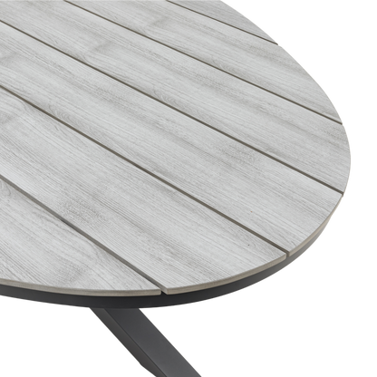 Aluminium / Nonwood Tisch Volterra 220x115x74cm in grau