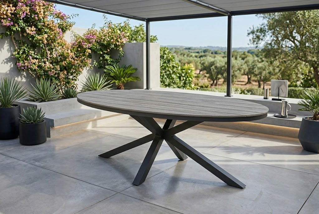 ☀️Summer Deal !☀️  Aluminium / Nonwood Tisch Volterra 220x115x74cm in grau