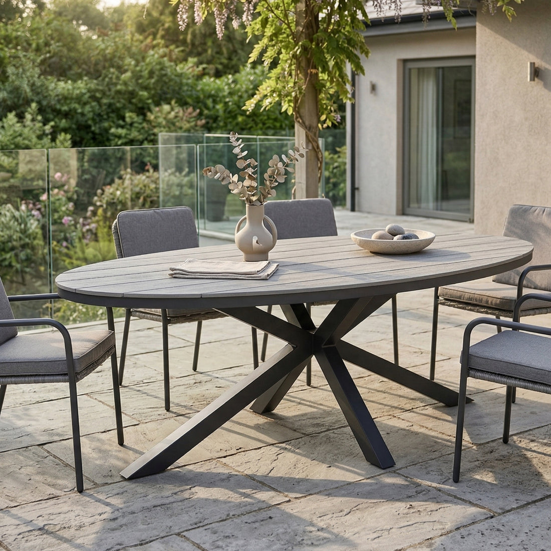 ☀️Summer Deal !☀️  Aluminium / Nonwood Tisch Volterra 220x115x74cm in grau
