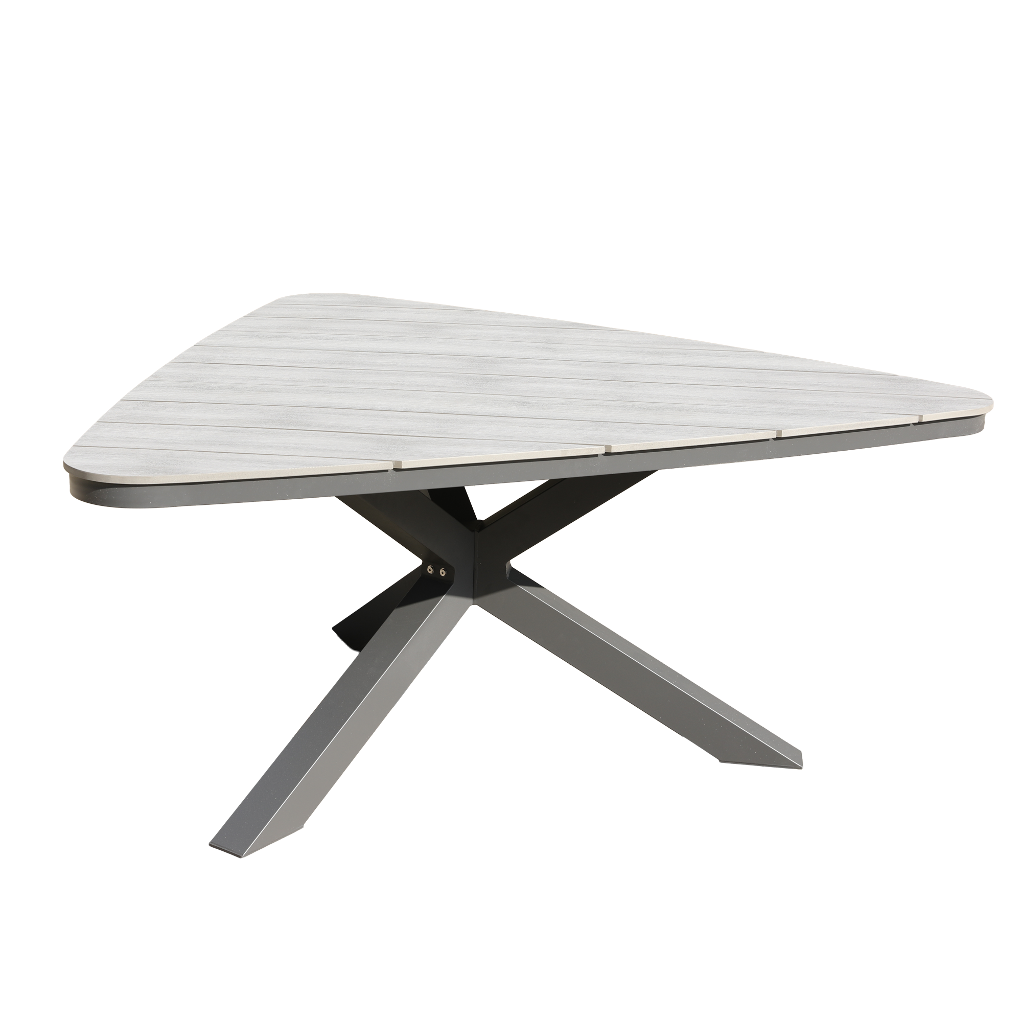 Aluminium / Nonwood Tisch Volterra 170x170x75cm grau