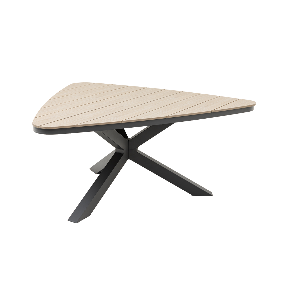 Aluminium / Nonwood Tisch Volterra 170x170x75cm oak - Triangel Form