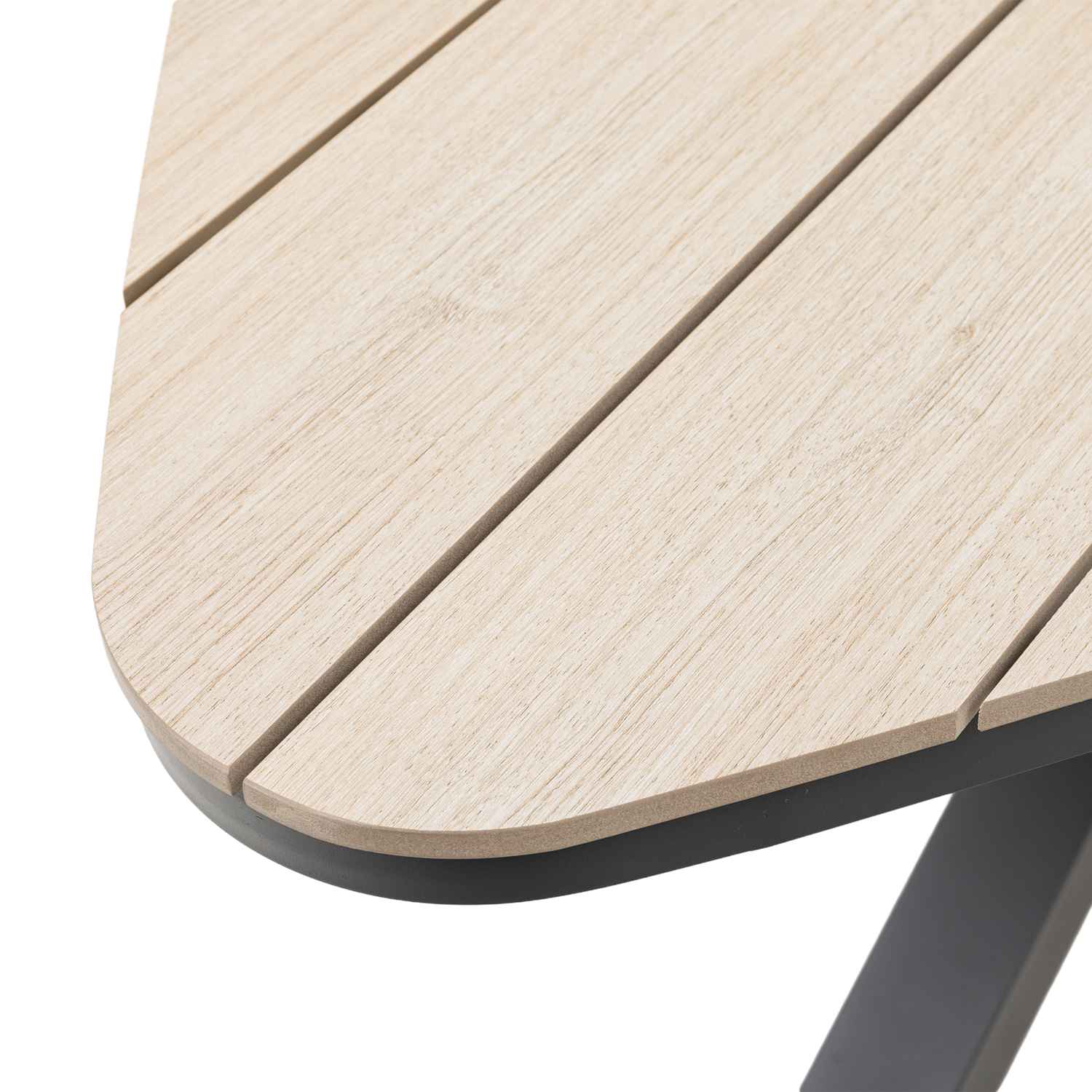 Aluminium / Nonwood Tisch Volterra 170x170x75cm oak - Triangel Form