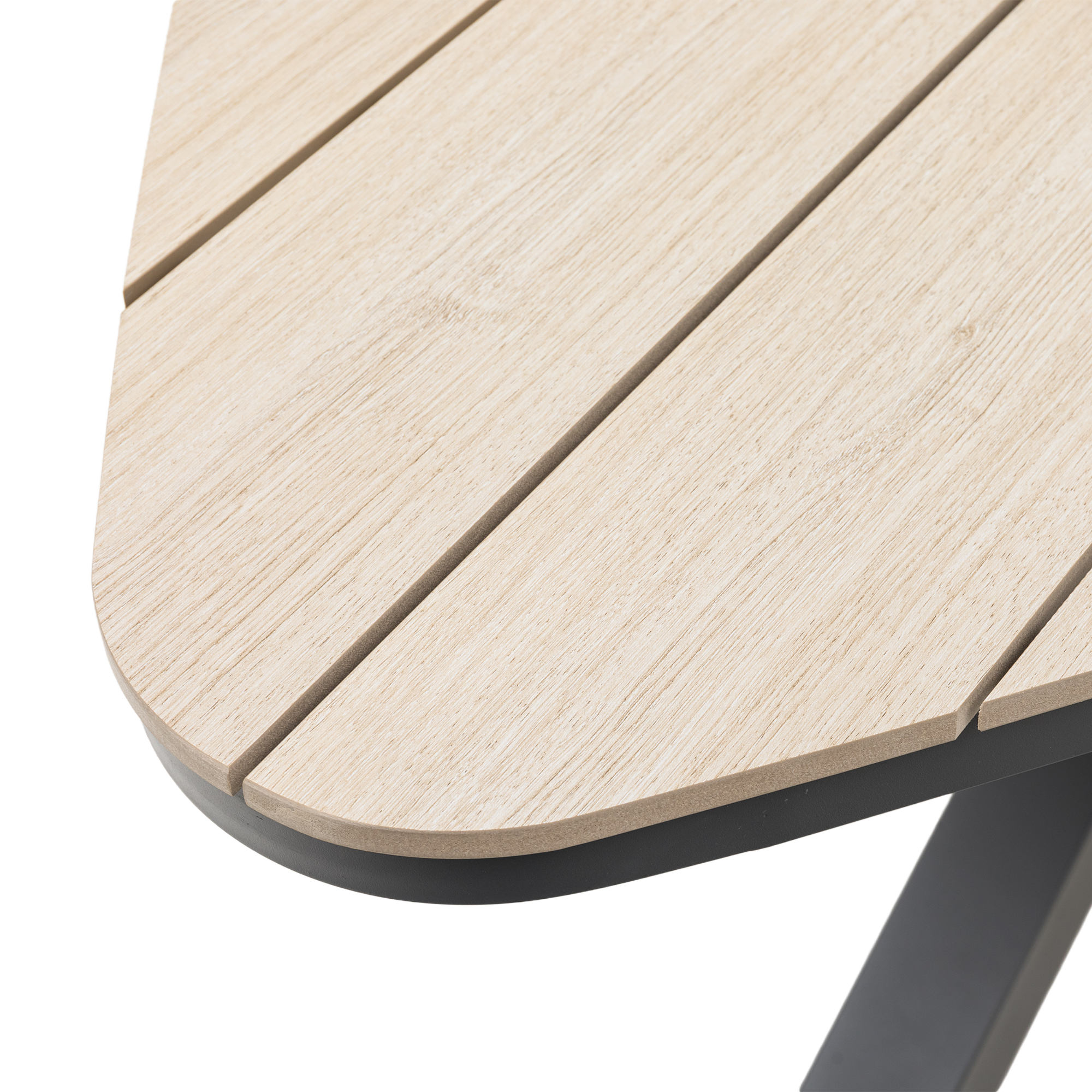 Aluminium / Nonwood Tisch Volterra 170x170x75cm oak - Triangel Form