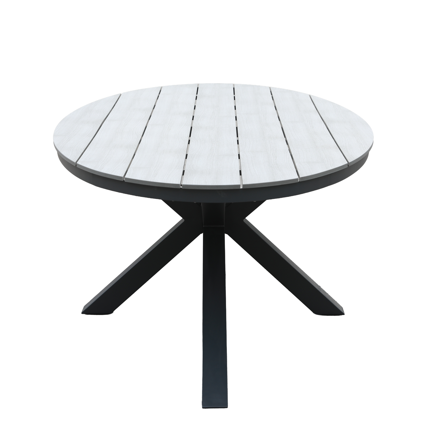 Aluminium / Nonwood Tisch Volterra ø122x75cm grau