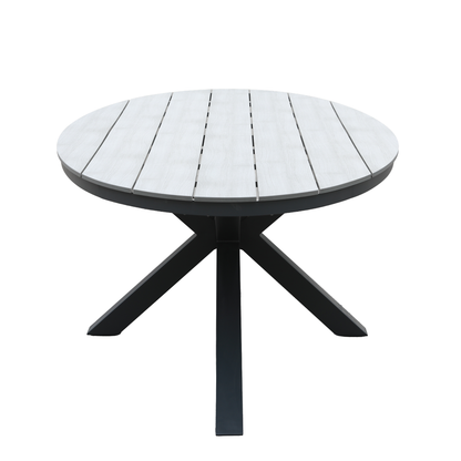 Aluminium / Nonwood Tisch Volterra ø122x75cm grau