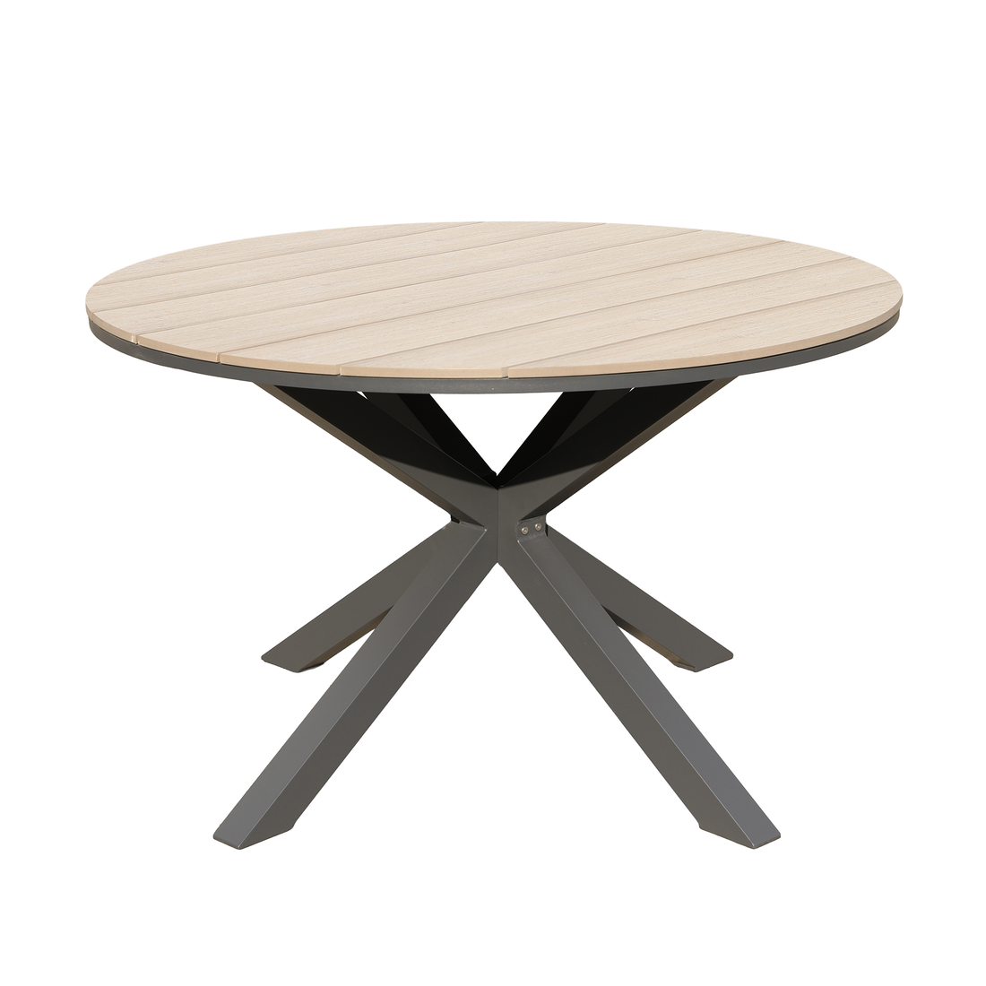 Aluminium / Nonwood Tisch Volterra ø122x75cm oak - Runder Tisch