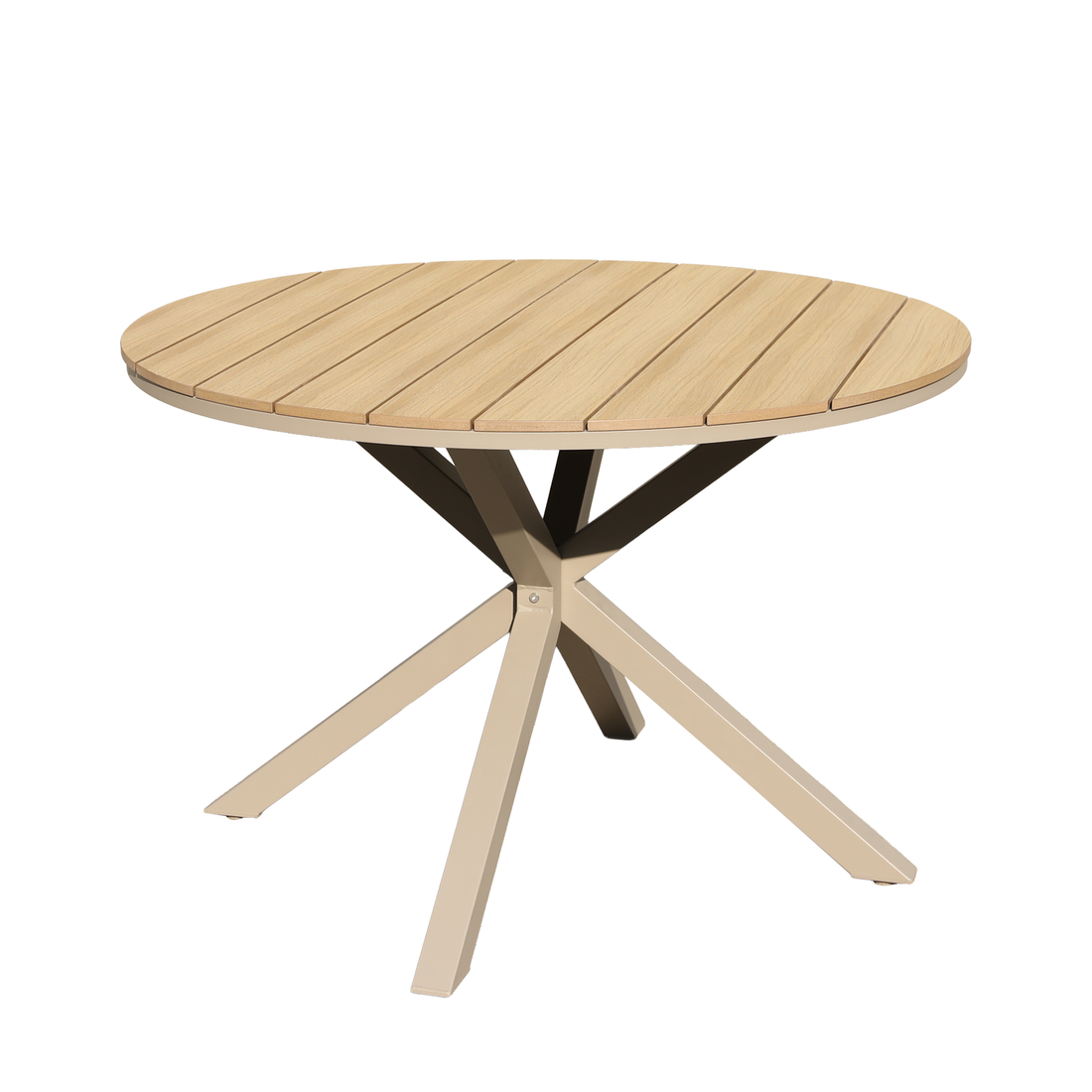 Aluminium / Nonwood Tisch Volterra ø122x75cm oak - Runder Tisch