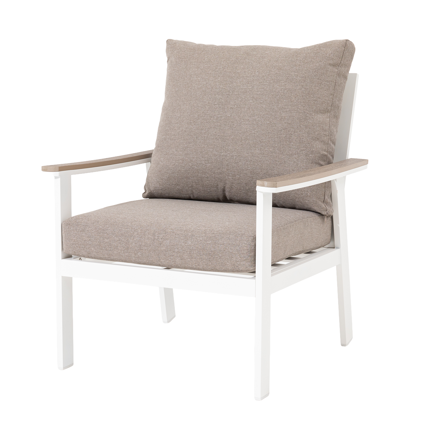 Aluminium / Nonwood Dining Lounge Set Isla weiß/natur