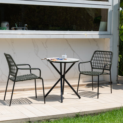 3-tlg. Balkon / Bistro Set Bella - Stilvoll entspannen auf kleinem Raum