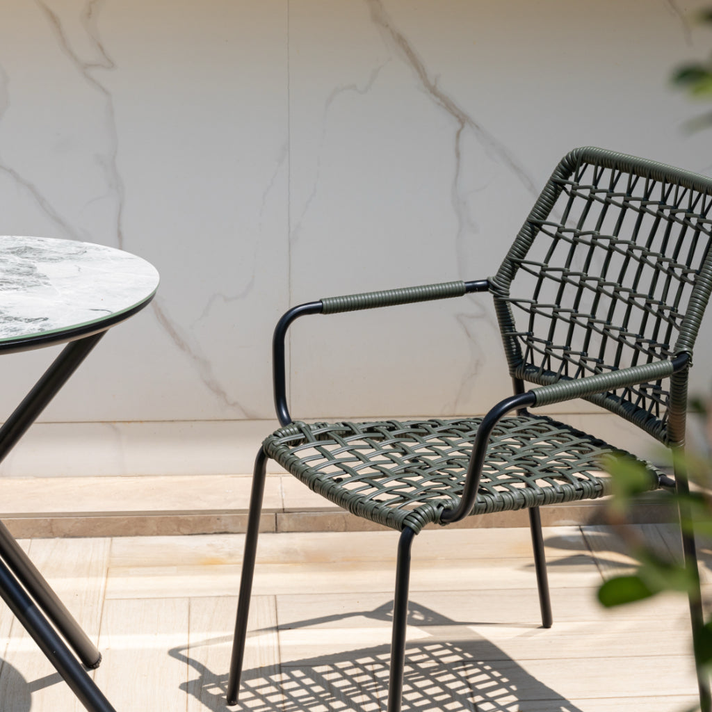 3-tlg. Balkon / Bistro Set Bella - Stilvoll entspannen auf kleinem Raum