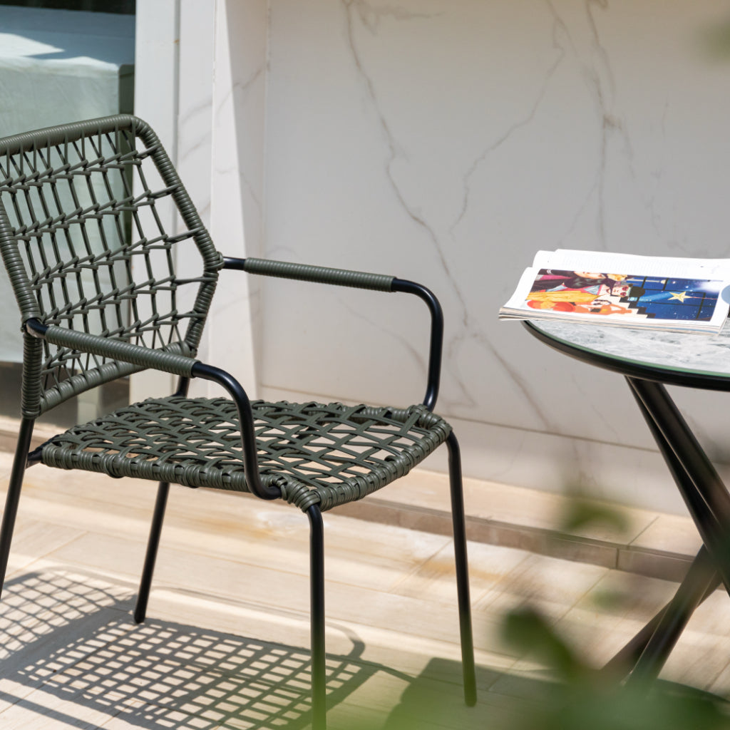 3-tlg. Balkon / Bistro Set Bella - Stilvoll entspannen auf kleinem Raum