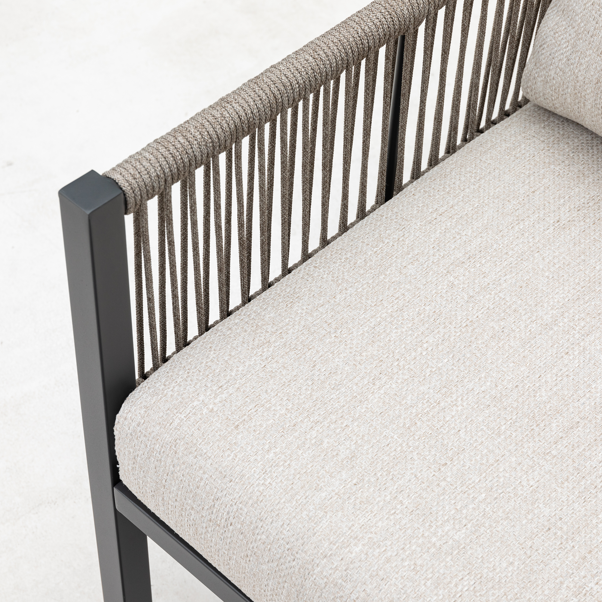 Aluminium / Rope Dining Lounge Set Terrazza