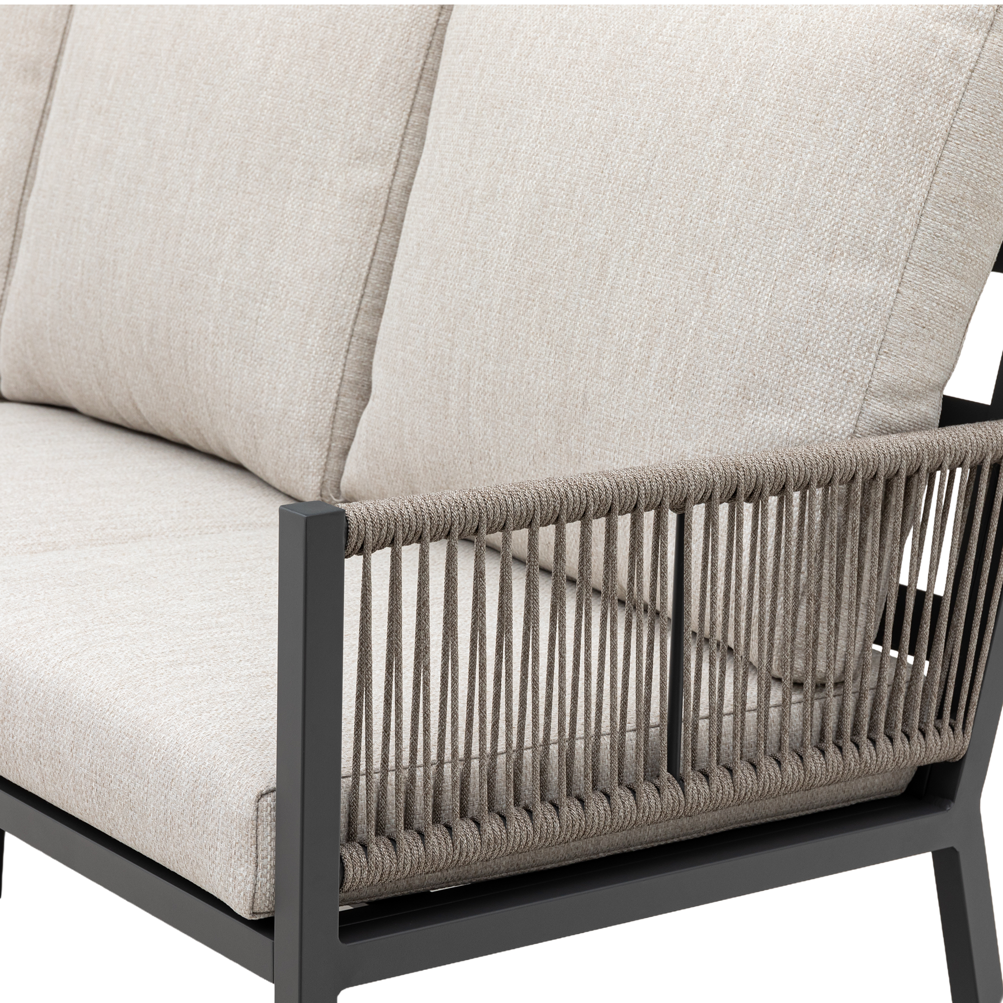 Aluminium / Rope Dining Lounge Set Terrazza