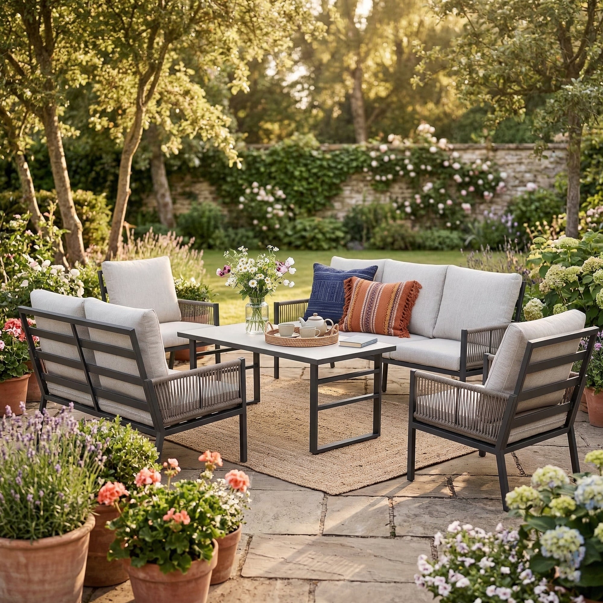 🔥 DEAL OF THE WEEK 🔥 Premium XL Aluminium / Rope Dining Lounge Set Terrazza