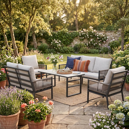 🔥 DEAL OF THE WEEK 🔥 Premium XL Aluminium / Rope Dining Lounge Set Terrazza