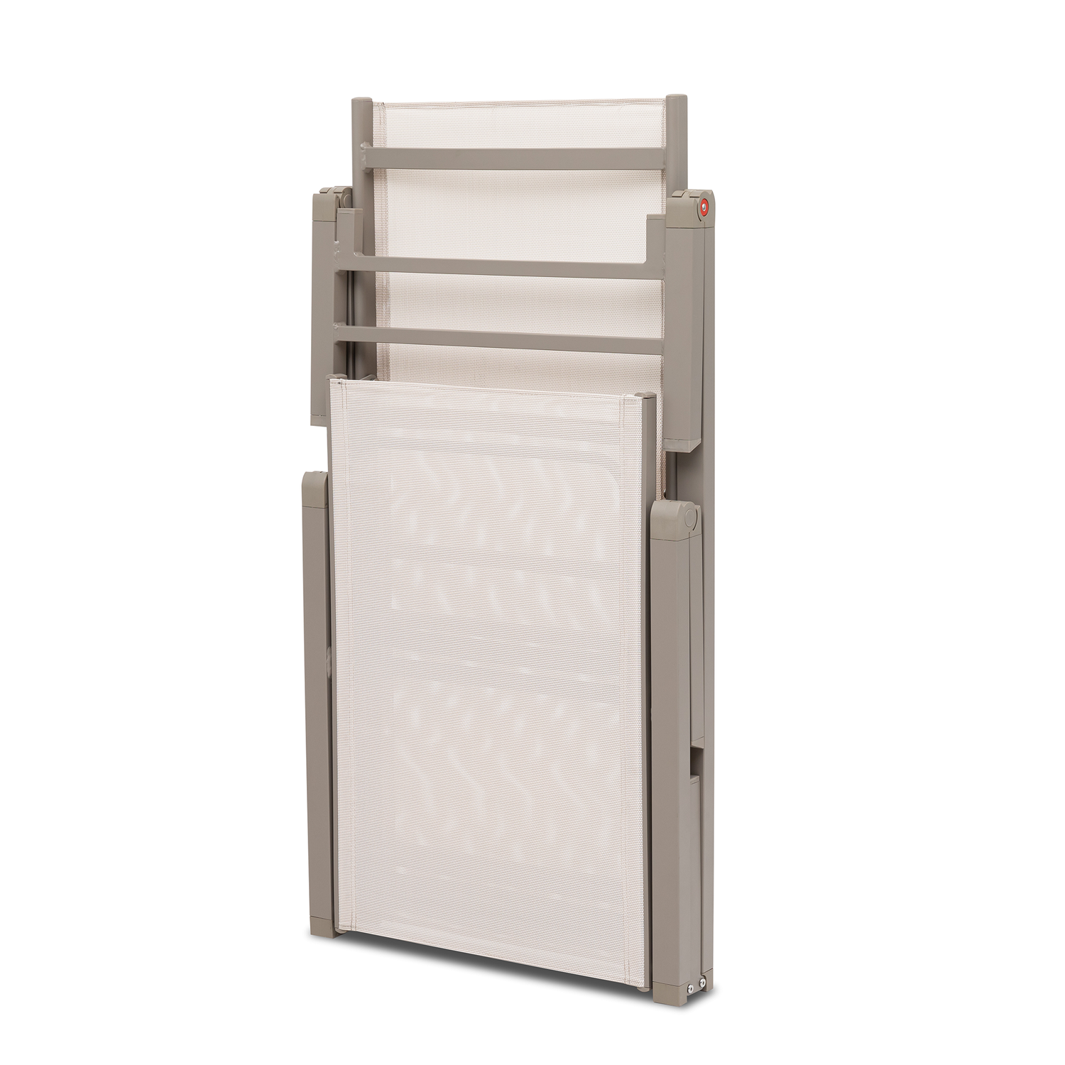 Aluminium / Textilen Klappliege Meran in mocca mousse 194x60x31/94cm