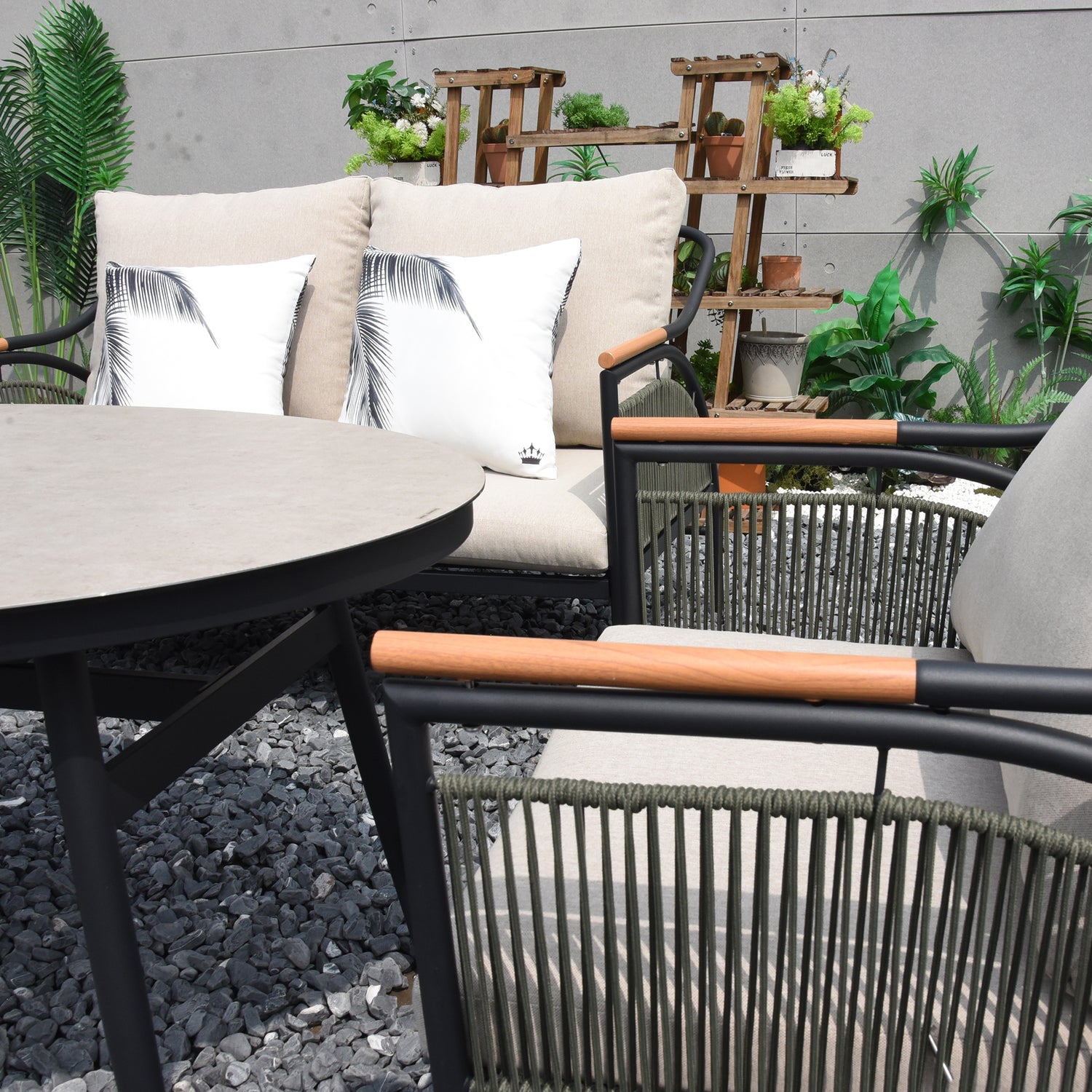 ⚽️ 🏆Unser WM Special! ⚽️🏆 Italienischer Chic! Komfort Dining Lounge Set Valencia / sehr bequem &amp; einladend