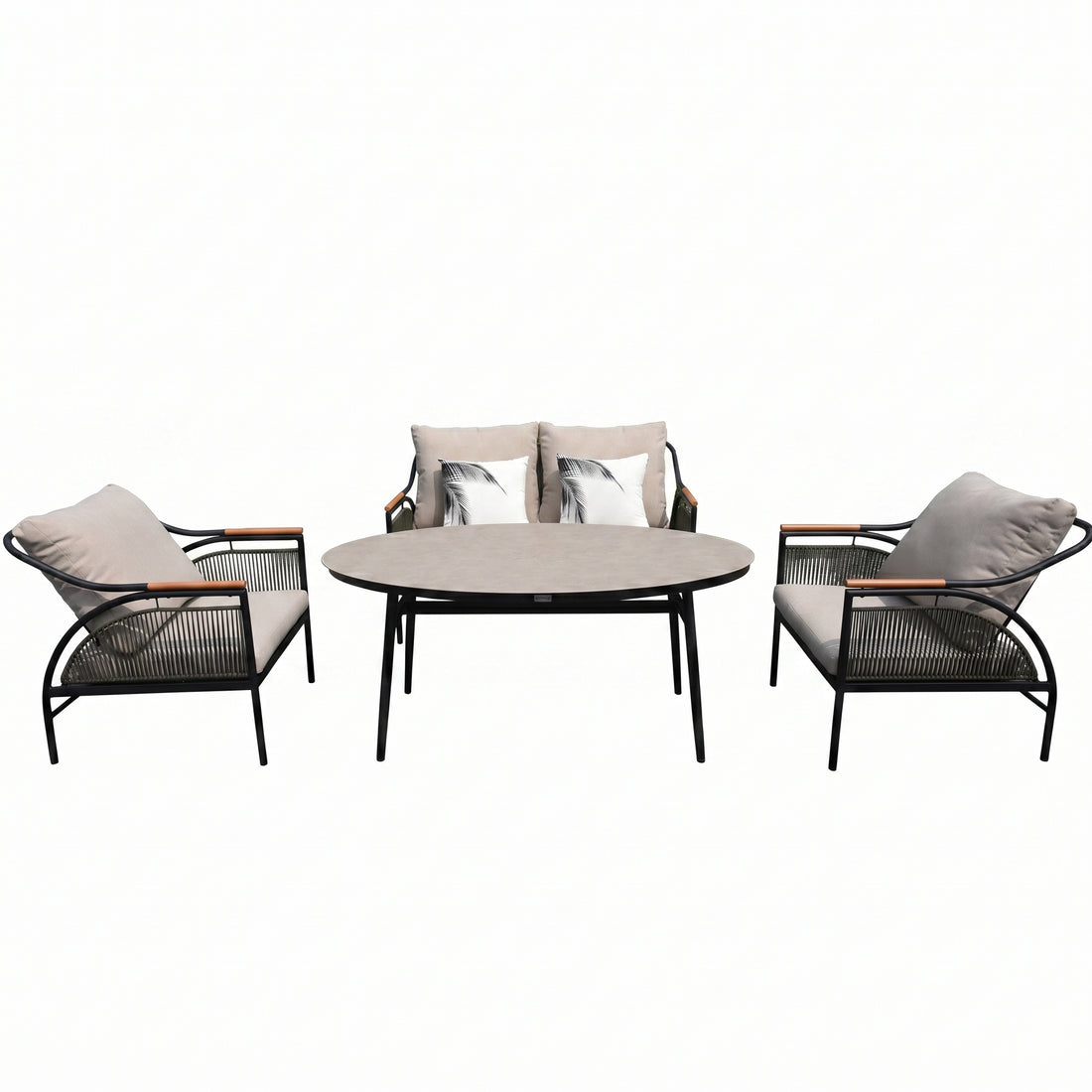 Italienischer Chic! Komfort Dining Lounge Set Valencia / sehr bequem &amp; einladend