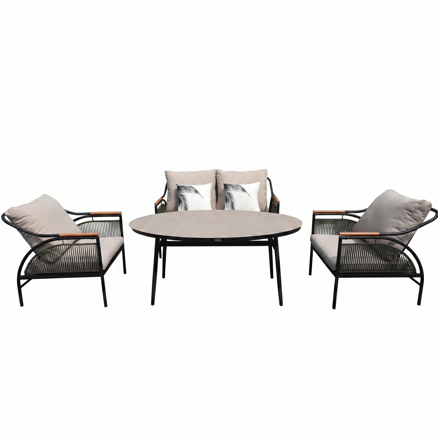 ⚽️ 🏆Unser WM Special! ⚽️🏆 Italienischer Chic! Komfort Dining Lounge Set Valencia / sehr bequem &amp; einladend