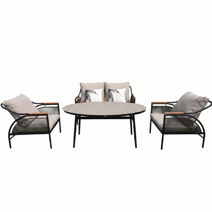 ⚽️ 🏆Unser WM Special! ⚽️🏆 Italienischer Chic! Komfort Dining Lounge Set Valencia / sehr bequem &amp; einladend