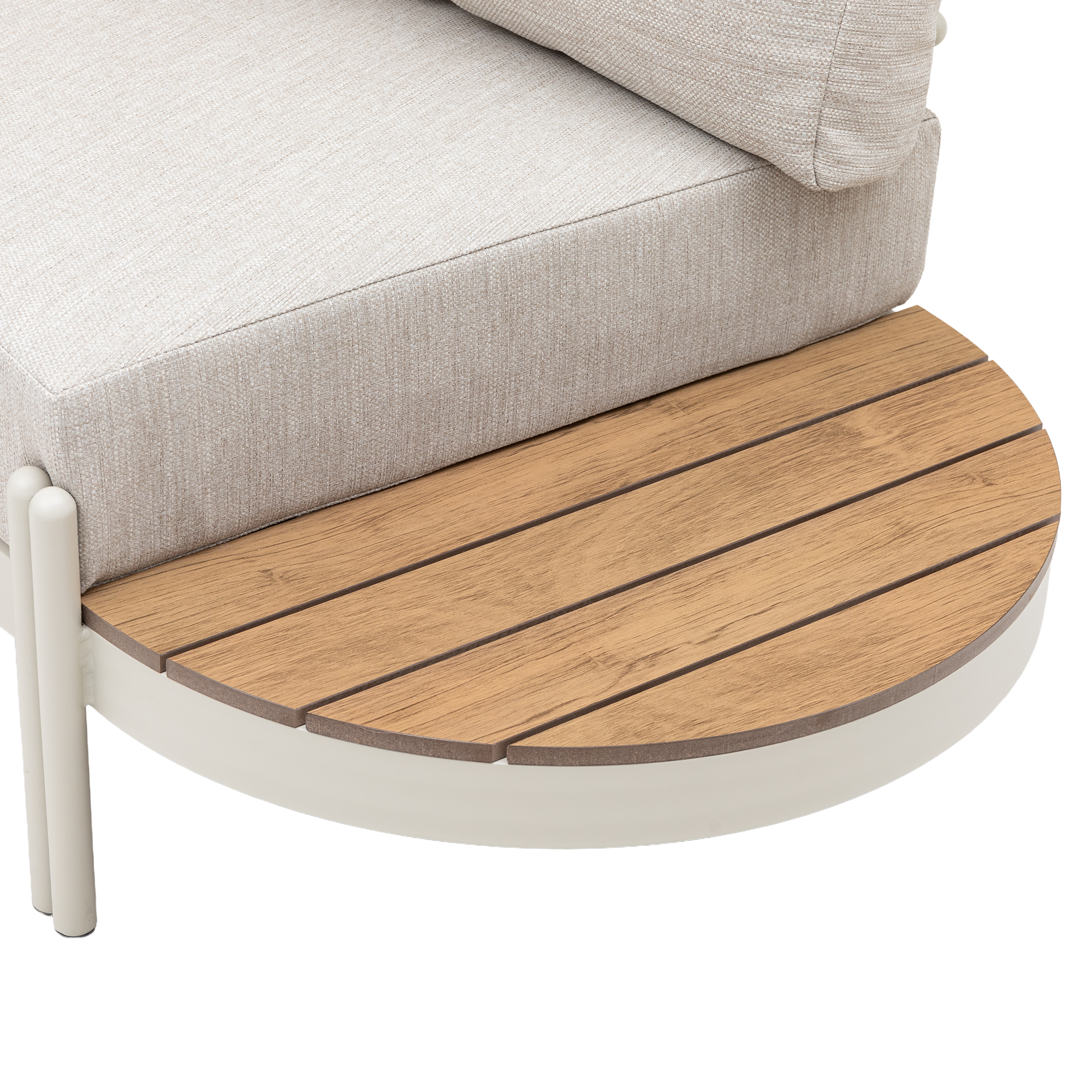 Aluminium / Rope Lounge Set Ronda in natur / olive grün