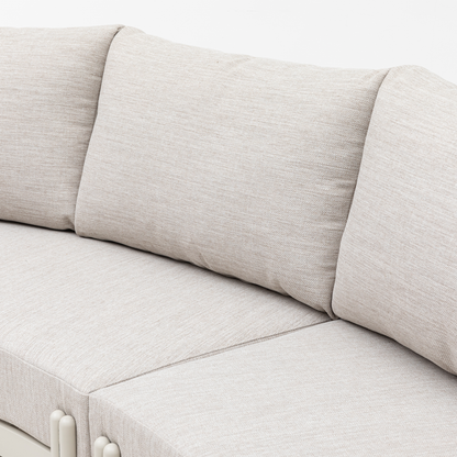 Aluminium / Rope Lounge Set Ronda in natur / olive grün