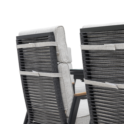 Wenn draußen zum Wohnzimmer wird: ARONA Dining-Set mit 6 Move-Sesseln &amp; ausziehbarem Tisch